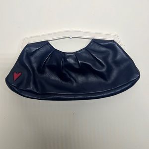 Small Navy clutch bag